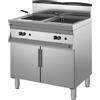 INOX BIM Friggitrice a Gas Armadiata 9CFFG2SI - Profondità Cm 90 - Capacità Lt 18 + 18