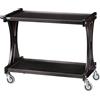 FORCAR Carrello a 2 Ripiani con Spalliere Monocorpo CL2001 - Legno Massello e Nobilitato - Larghezza Cm 106