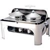 FORCAR Chafing Dish con Coperchio Roll Top - N° 2 Pentole Lt 4,6