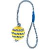 TRIXIE GIOCO GOMMA NATURALE PALLA CON CORDA FLUORESCENTE DIAM. 5 CM