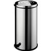 FORCAR Pattumiera Tonda in Acciaio Inox con Pedale