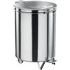 FORCAR Portarifiuti Carrellato - Comando a Pedale - Acciaio Inox - Due Misure