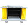 FORCAR Carrello Multiuso - Secchi e Strizzatore - Cestino Portabottiglie