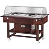 Forcar Carrello refrigerato in legno Modello ELR2827 con cupola in plexiglas