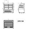 Forcar Vetrina refrigerata Modello G-VPR100 da banco con vetro curvo