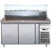 Forcar Tavolo refrigerato/Banco Pizza ventilato Modello PZ2600TN38 due porte Cassetto neutro sopra vano termico