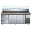 Forcar Tavolo refrigerato/Banco Pizza ventilato Modello PZ2610TN38 due porte e cassettiera