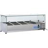 CoolHead Vetrina refrigerata porta bacinelle Modello VRX12/38 in acciaio INOX Compatibile con vaschette 3 x GN1/3 + 1 x GN 1/2