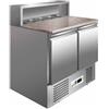 Forcar Saladette Refrigerata Statica Modello G-PS900 due porte Pianetto di lavoro in granito