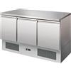 Forcar Saladette Refrigerata Statica Modello S903TOP tre porte Capacità Lt. 368 Temp.°C. 2 / 8 Dim. cm L.137 P.70 H.88
