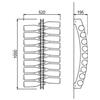 Ristosubito Espositore per bottiglie di vino classiche design a curva doppia Capacità bottiglie 18 Modello Plex DEBBY