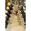 Ristosubito Espositore per bottiglie di vino champagnotte design Autoportante forma piramidale Capacità bottiglie 120 colore trasparente Modello PUPITRE