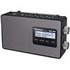 Panasonic RF-D10EG-K Radio Digitale Portatile DAB/DAB+/FM, Display LCD Retroilluminato, Alimentazione a Batteria e a Corrente, Orologio, Nero