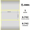 Zebra Etichette Zebra - Z-Ultimate 3000T Silver, formato 38 x 19