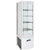 FORCAR Vetrina Ventilata LSC280 White - Vetri Panoramici e N° 4 Ripiani - Capacità Lt 280