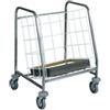 Forcar Carrello Modello CA631 per ritiro, distribuzione e stoccaggio vassoi, piatti, tazze, ecc Cesti asportabili in filo di acciaio plastificato Ruote piroettanti Ø mm 120. Paracolpi Dim. cm L.75 P.65 H.92