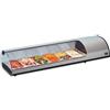 TecFrigo Vetrina refrigerata Da Banco Modello TAPAS6GN Contiene bacinelle GN1/3 Cm 32,5x17,6x4