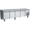 FORCAR Banco Refrigerato Gastronomia a 4 Porte - Altezza Cm 65 - Capacità lt 350 - Temp -2° +8°C