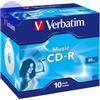 VERBATIM CD-R AUDIO 80min Jewel 10pz VERBATIM Music - 43365