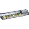 TecFrigo Espositore Da Banco refrigerato Modello SUSHI4GNSS per Sushi Vetri separati Contiene bacinelle GN1/3