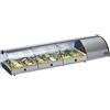 TecFrigo Espositore Da Banco refrigerato Modello SUSHI8GNSS per Sushi Vetri separati Contiene bacinelle GN1/3