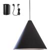 FLOS lampada a sospensione STRING LIGHT CONO 12 metri con FLOOR SWITCH NERO - F6487030+F6484030