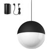 FLOS lampada a sospensione STRING LIGHT SFERA 12 metri con FLOOR SWITCH NERO - F6486030+F6484030