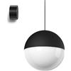 FLOS lampada a sospensione STRING LIGHT SFERA 12 metri con rosone NERO - F6486030+F6482030