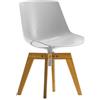 MDF ITALIA sedia con gambe in rovere FLOW CHAIR - F052119-F006-S042-S007