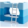 MAGIS letto a castello per bambini con materassi e scaletta BUNKY - BUNKY-CASTELLO-BLU