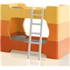 MAGIS letto a castello per bambini con scaletta senza materasso BUNKY - MT800-1652C+MT800-1656C+MT802-1654C
