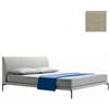 ZANOTTA letto matrimoniale TALAMO con piedini neri per materasso 160 x 200 cm - 1883/1-24803-166x216-PIEDI-NERI