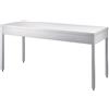 Allforfood Tavolo da lavoro inox - gambe quadre 4x4cm - semplice - piano top spessore cm 4 - lunghezza cm 120 - profondità cm 60 - altezza cm 85 - piano top inox aisi 304