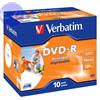 VERBATIM DVD-R 4.7GB 16x Jewel 10pz VERBATIM Azo InkJet Bianca 21-118 IDbrand - 43521