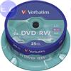 VERBATIM DVD-RW 4.7GB 4x Cake 25pz VERBATIM SERL ReWritable - 43639