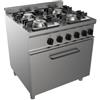 Ristosubito Cucina a gas 4 Fuochi CI Modello RisCu044 con Forno elettrico statico cm L 54,5 x P 53 x 35 H Potenza Gas 18 kW Dim. cm L.70 P.70 H.85