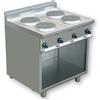 Ristosubito Cucina elettrica 4 Fuochi/Piastre CI Modello RisCu016 Potenza 10,4 kW