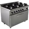 Ristosubito Cucina a gas 6 Fuochi CI Modello RisCu062 con Forno maxi a gas statico cm L 93 x P 53 x 35 HPotenza Gas 48 kW Dim. cm L.105 P.70 H.85