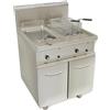 Ristosubito Friggitrice a gas CI 2 Vasche Potenza kW 22,4 Modello RisFri014 Capacità Lt. 13 + 13 Temp.°C. 0 / 190 Dim. cm L.80 P.70 H.85