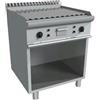 Ristosubito Fry Top a Gas CI Modello RisFry026 2 Zone di Cottura PIASTRA RIGATA vano a giorno Potenza kW 12