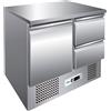 FORCAR Saladette Refrigerata N° 1 Ante + N° 2 Cassetti - Acciaio Inox AISI 304 - Capacità lt 240