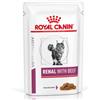 Royal Canin Veterinary Renal con manzo cibo umido per gatto 4 scatole (48 x 85 g)