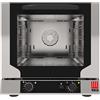 Tecnoeka Forno elettrico ventilato a convezione con umidificazione indiretta per gastronomia, panetteria pasticceria Modello EKF423NU Capacità n.4 teglie/griglie cm 42,9x 34,5 Potenza Kw 2,8 Apertura a ribalta Temp.°C. 100 / 260 Dim. cm L.59 P.70.9 H.58.9