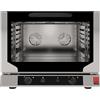 Tecnoeka Forno elettrico ventilato a convezione con grill e con umidificazione per panetteria e pasticceria Modello EKF464.3NGRILL Capacità n.4 teglie cm 60x 40 Potenza Kw 5.2 Apertura a ribalta Temp.°C. 100 / 260 Dim. cm L.78.4 P.75.4 H.63.4