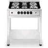 Tecnoeka Fornellone inox 5 fuochi con tavolo Modello EKTP 96 Portata 14,3 Kw