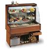 TecFrigo Espositore murale Buffet espositore refrigerato Modello MONTERREY 4 Refrigerazione statica Sbrinamento automatico Struttura in legno due vani neutri e 3 cassetti Potenza W 600