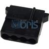 mod/smart PSU Power Connector 4pin Molex Stecker - nero