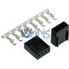 Phobya Fan Power Connector 4Pin PWM female Incl. 4 Pins - 2 pcs Black