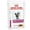 Royal canin gatto renal manzo 12 buste 85 gr