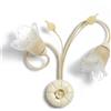 Biluce Applique Classica 2 Luci Stile Ferro Battuto Avorio-Oro